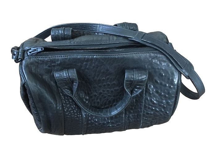 Borsa a mano Alexander Wang Rockie in pelle nera Nero