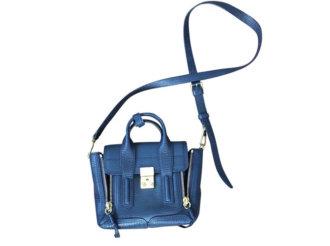 3.1 Phillip Lim Mini stachel Azul Cuero  ref.56925