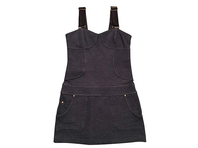 Minivestido de jersey de algodón azul Juicy Couture
