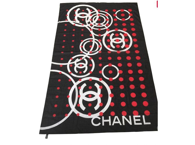 Pareo Chanel Nero in Cotone 