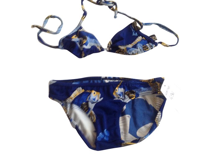 Hermès Roupa de banho Azul marinho Poliamida  ref.56991