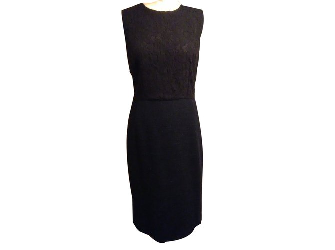 Dolce & Gabbana Dresses Black Cotton Viscose Linen  ref.57041