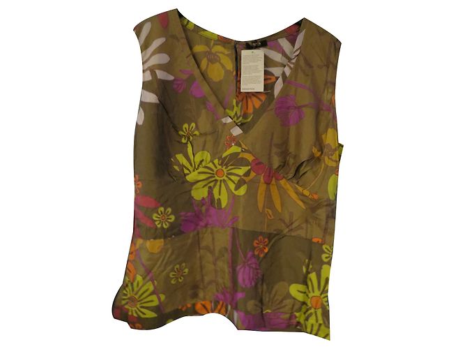 Túnica Hugo Boss de seda multicolorida tamanho 46 Multicor