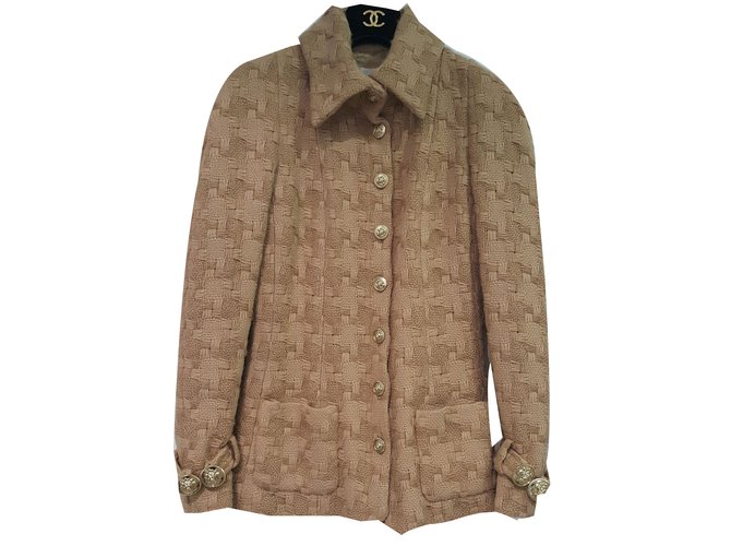 Chanel Jackets Beige Wool  ref.57067