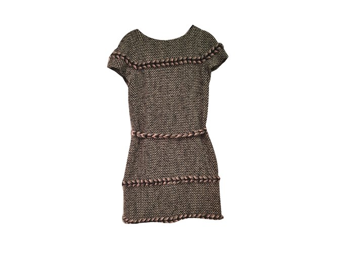 Chanel Dresses Grey Cotton  ref.57071