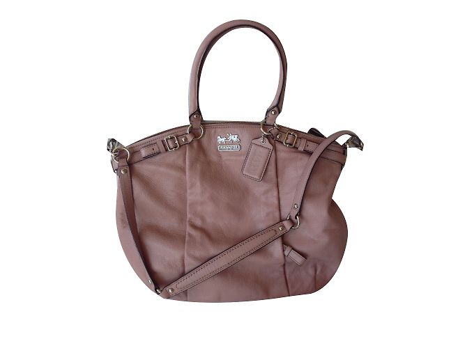 Bolsa de mão Coach Madison em couro rosa
