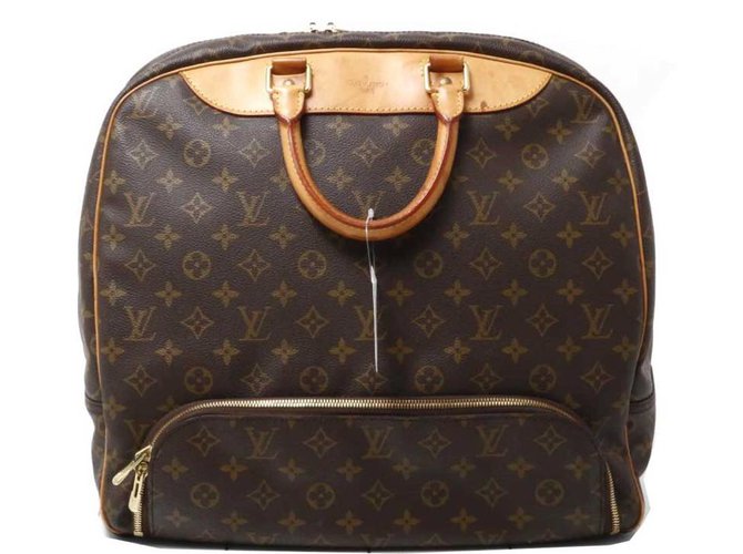 Louis Vuitton Évasion Brown Leather Cloth  ref.57111