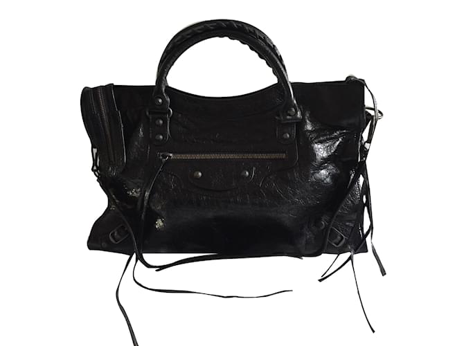Balenciaga City classic Black Leather  ref.57200