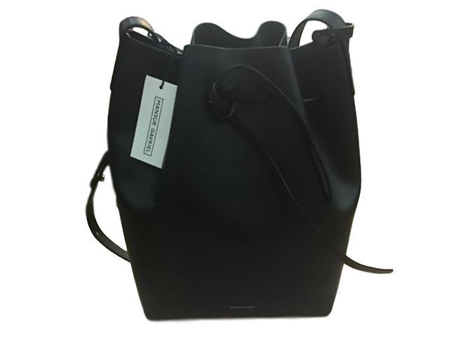 Mansur Gavriel Borsa a Secchiello in Pelle Nera Nero