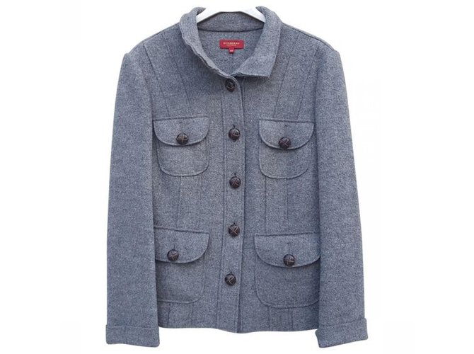 Burberry Jackets Grey Wool  ref.57274