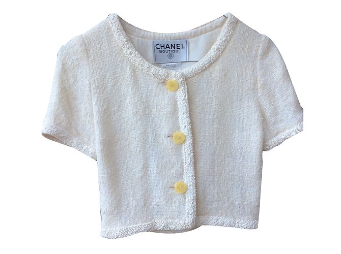 Chanel Jacken Aus weiß