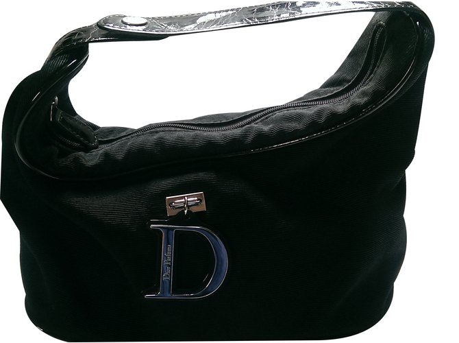 Christian Dior Purses, wallets, cases Black Polyester  ref.57294