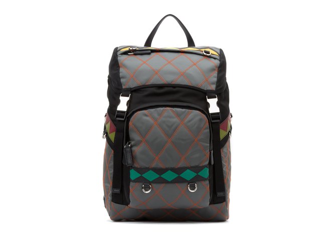 Prada backpack new Black Nylon  ref.57297