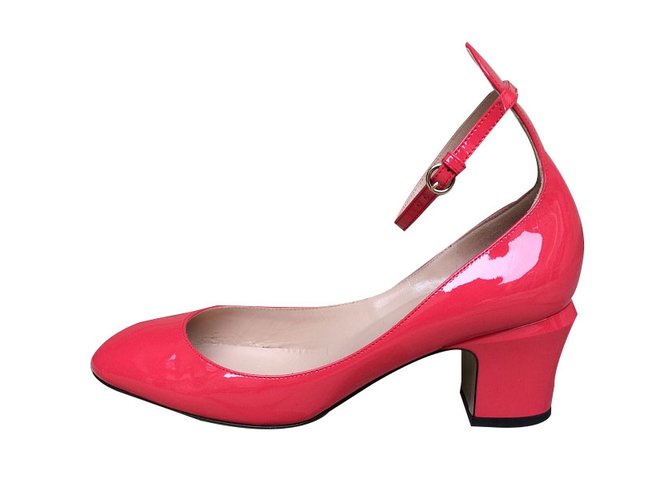 Valentino Heels Pink Orange Patent leather  ref.57350