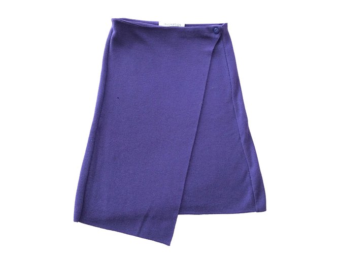 Sonia Rykiel Inscription Rykiel Skirt Purple Wool  ref.57399