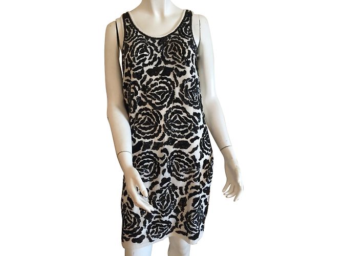 Abito Twin Set in cotone nero beige XS