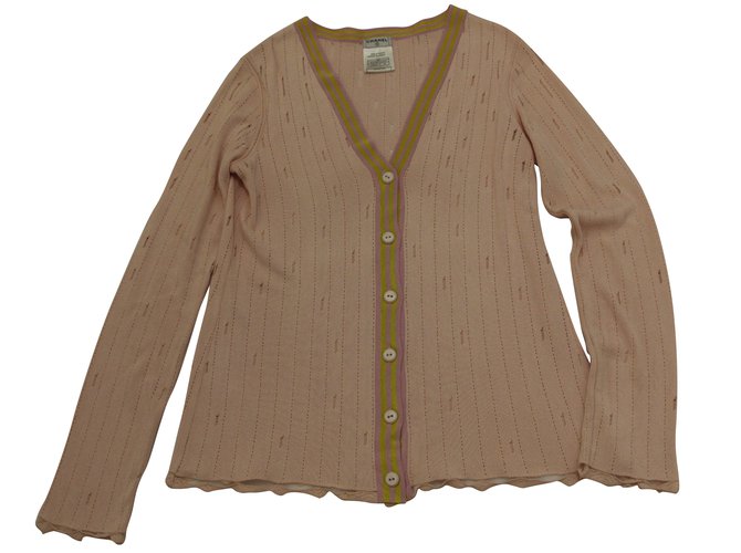 Chanel Knitwear Pink Cotton  ref.57512