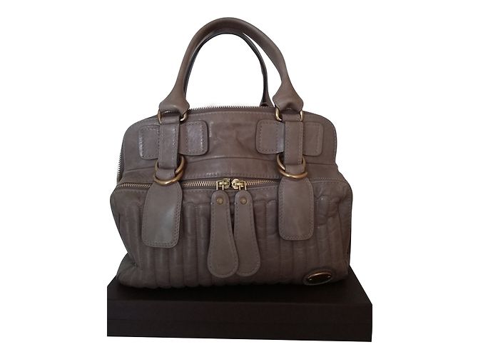 Bolso Chloé BAY de cuero beige