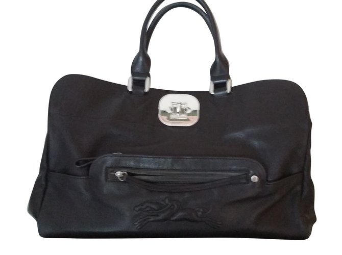 Longchamp GATSBY Black Leather  ref.57530