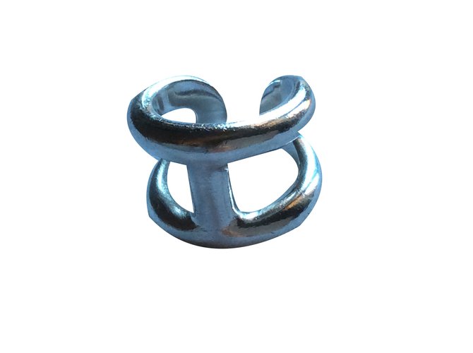 Hermès Osmose Ring Silvery Silver  ref.57605