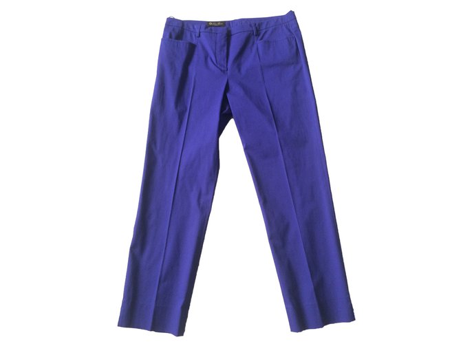 Loro Piana Pants, leggings Purple Cotton  ref.57619