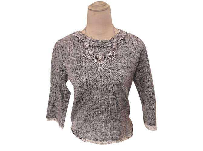 Iro Pullover Schwarz Weiß Viscose 
