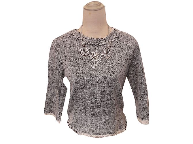 Pull Iro Noir et Blanc en Viscose