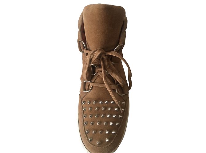 Baskets Sandro en daim taupe 40
