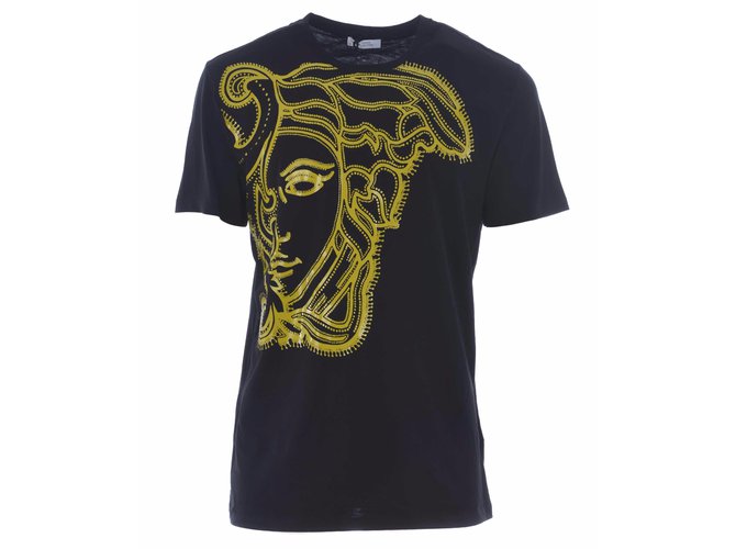 Versace t shirt new Nero Cotone  ref.57736