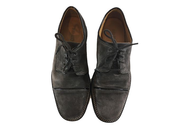 Kenzo Schnürschuhe aus Hirschleder Dunkelgrau Anthrazitgrau