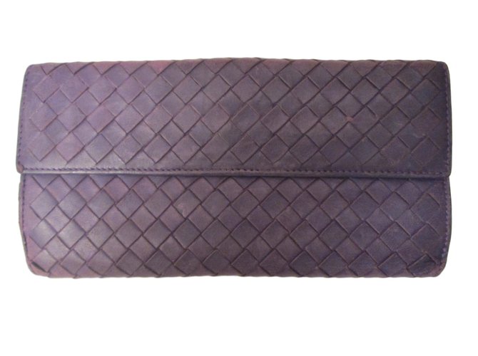 Bottega Veneta Wallets Purple Leather  ref.57769