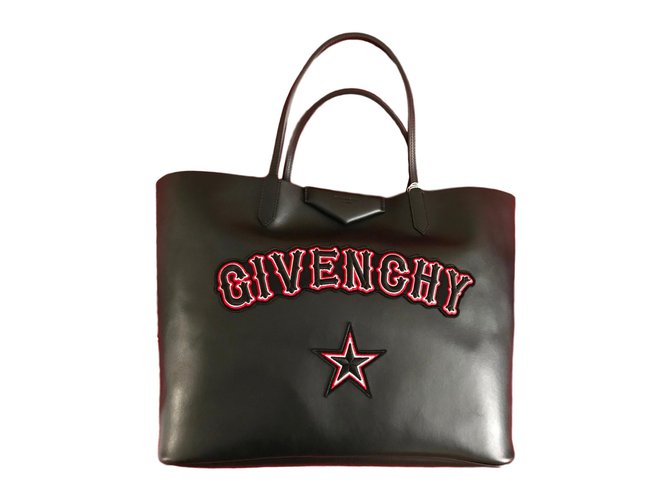 GIVENCHY Black Antigona Large Leather Shopper  ref.57775