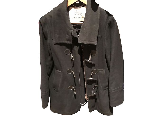 Abrigo Burberry Nourven de lana negro