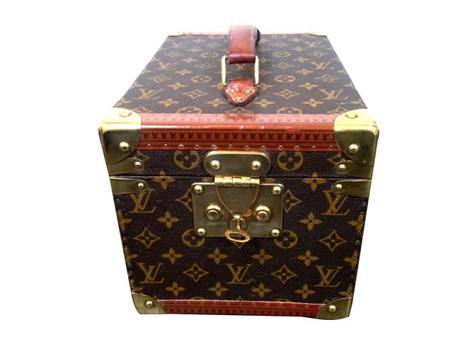 Louis Vuitton Vanity-case Travel bag Cloth Brown,Light brown ref.57803 - Joli Closet
