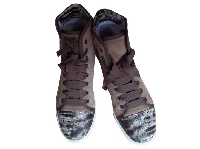 Lanvin Sneakers Beige Leather  ref.57866