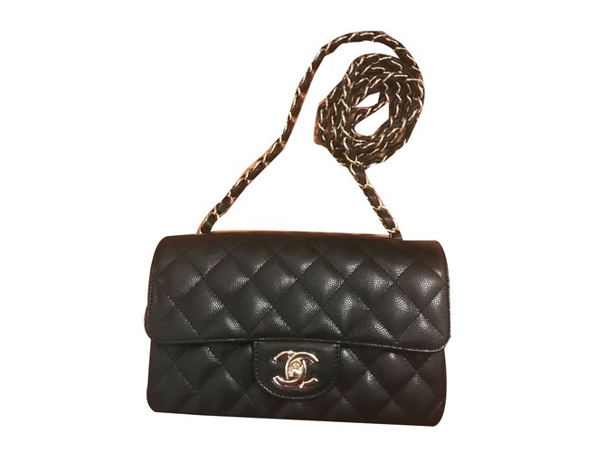 Chanel Timeless Black Leather  ref.57917