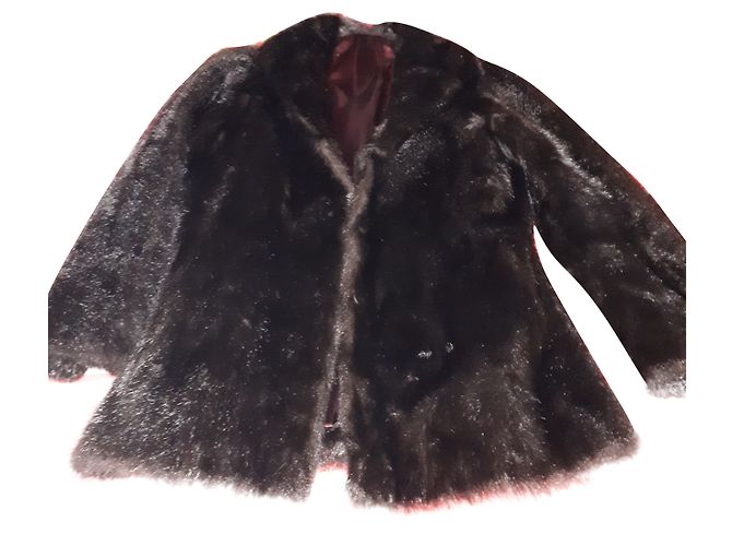 Autre Marque Brown mink jacket Dark brown