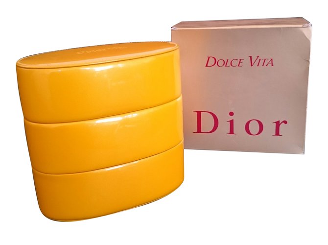 Dior Purses, wallets, cases Yellow Synthetic  ref.58080