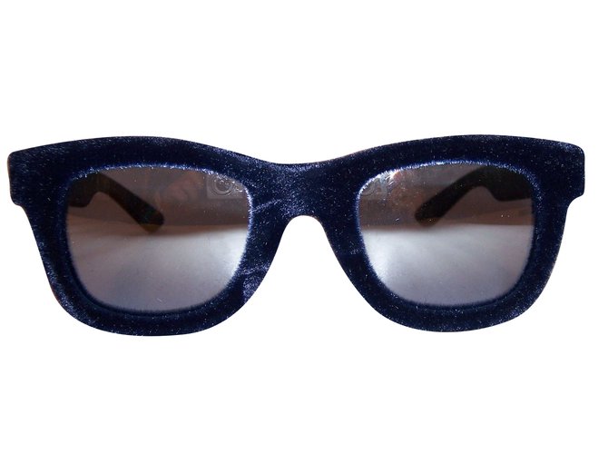 Italia Independent Italia unabhängige neue Sonnenbrille für Männer Schwarz Blau Kunststoff  ref.58098