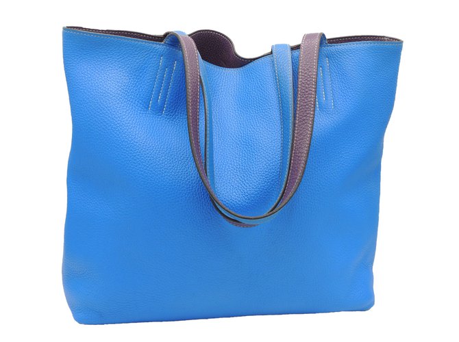 Hermès DOUBLE SENS Blue Leather  ref.58152