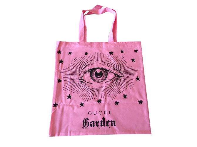Gucci Shopper bag Pink Cotton  ref.58167