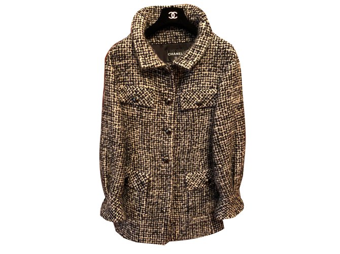 Chanel Coats, Outerwear Black Wool  ref.58174