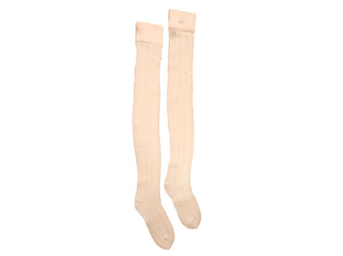Chanel knee socks Cream
