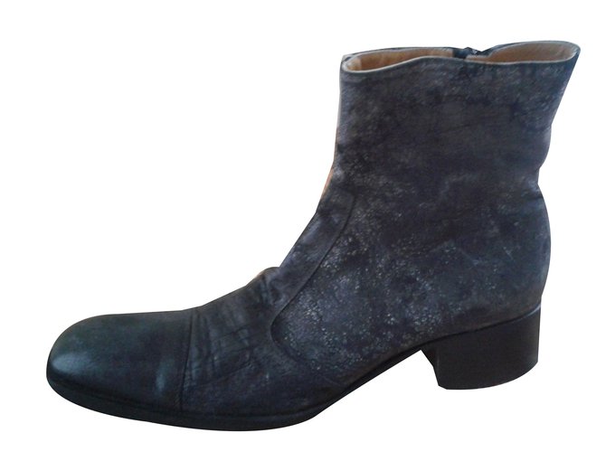 Autre Marque Gianni Barbato Python Boots Black