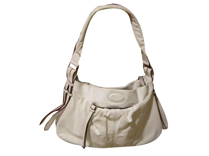 Bolsa de mão Lancel Angelina em couro branco