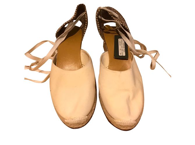 Loro Piana Espadrilles Cream Suede Leather