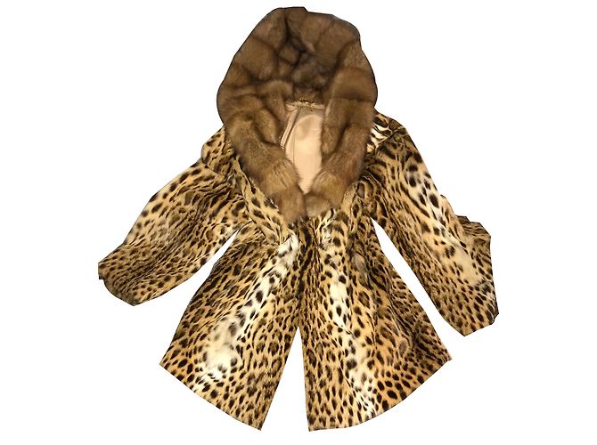Autre Marque Giacca Russie in zibeline stampa leopardata Stampa leopardo