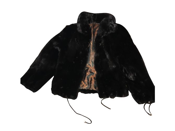 Autre Marque Norvege Nerz Pelzjacke Schwarz