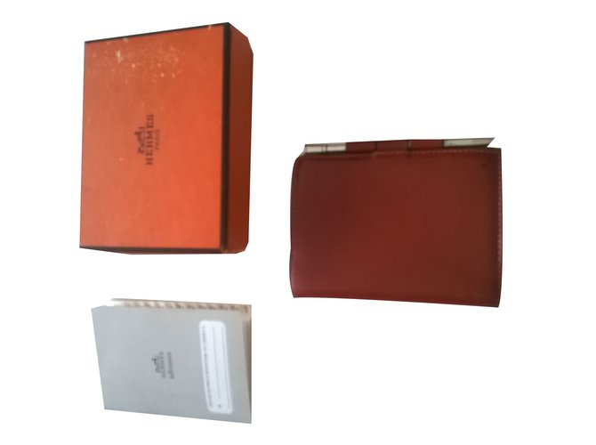 Hermès agenda cover Orange Leather  ref.58471