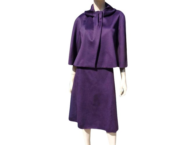 Christian Dior Dior purple cashmere suit Prune  ref.58608